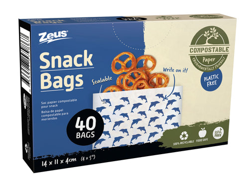 Compostable Snack Bags 14x11x4cm - 40 Pack