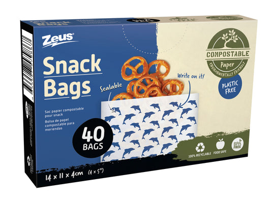 Compostable Snack Bag 14 x 11 x 4cm 40 Pack