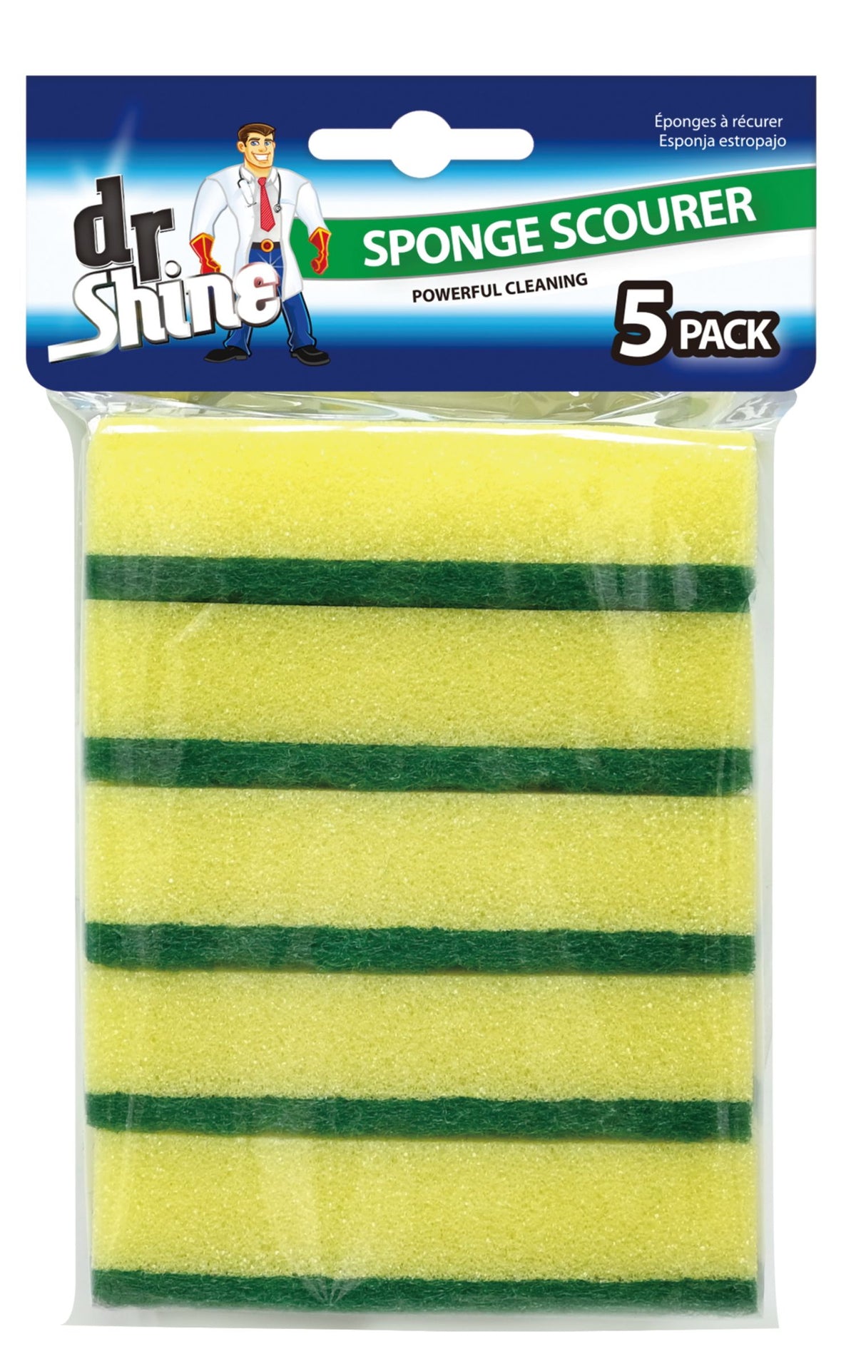 Sponge Scourers 5-Pack - Dual-Sided