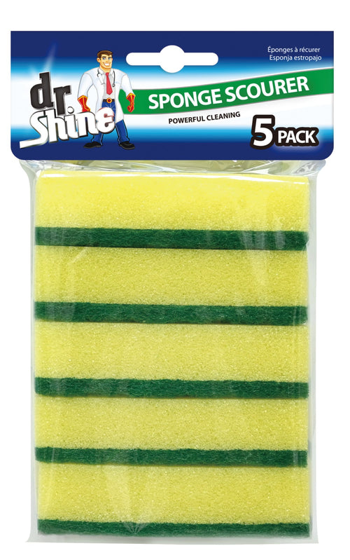 Sponge Scourers 5-Pack - Dual-Sided