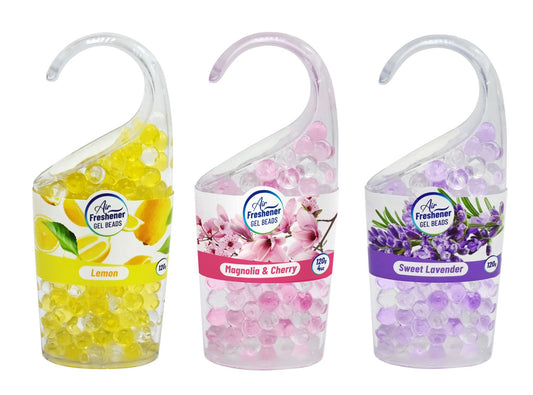 Hanging Air Freshener Gel Beads 3 Assorted 120g