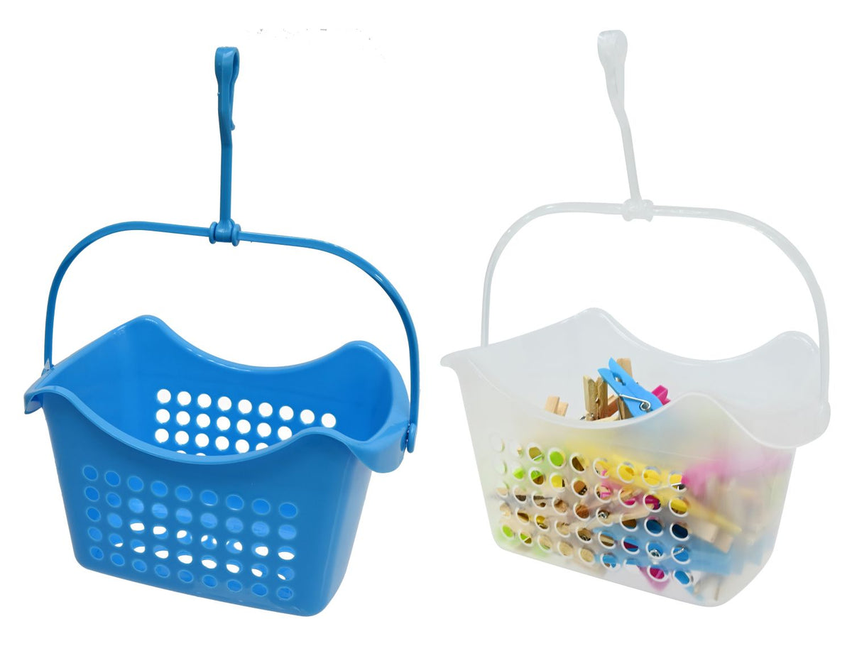 Peg Basket 23 x 15.5 x 13cm 2 Assorted