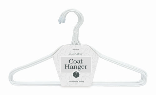 Laminated Coat Hangers 7-Pack - Durable Finish