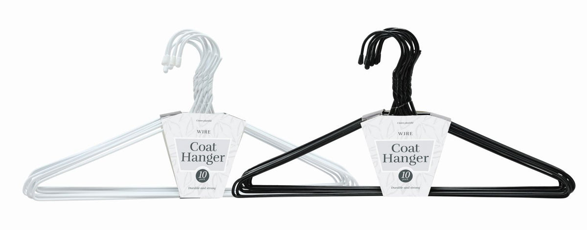 Coat Hangers 10-Pack - 2 Assorted Colors