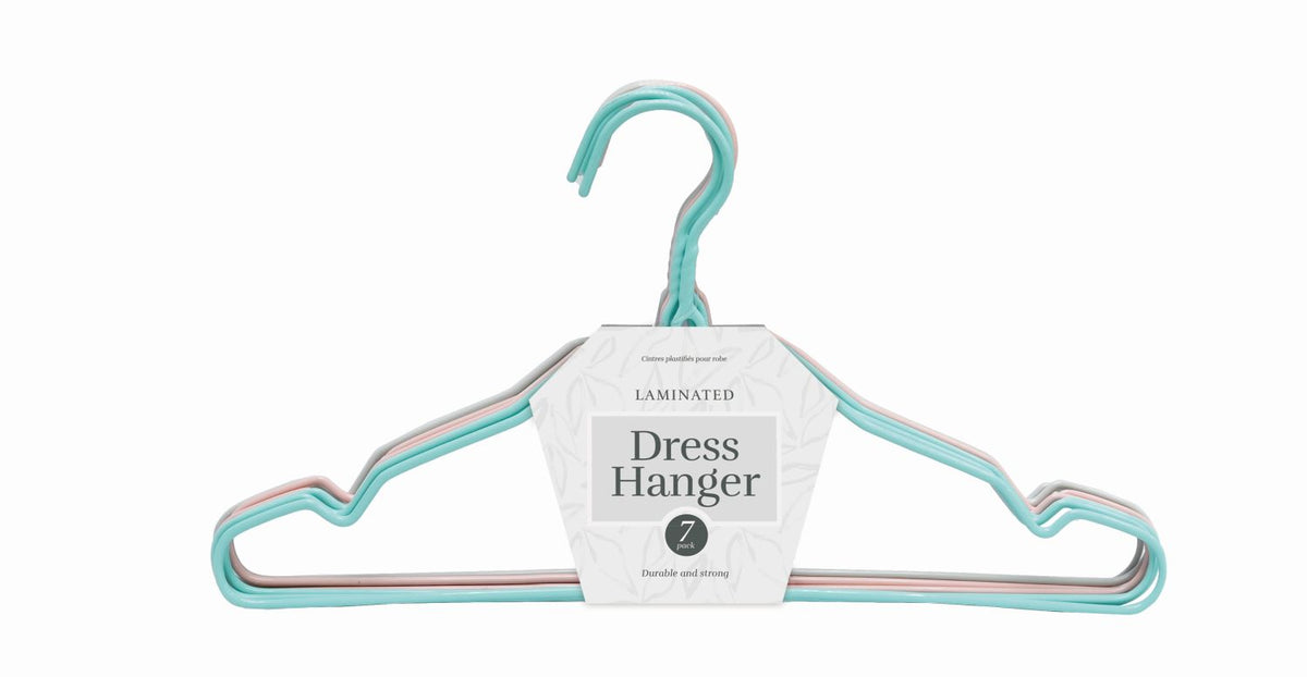 Laminated Dress Hangers 7-Pack - Rust-Resistant