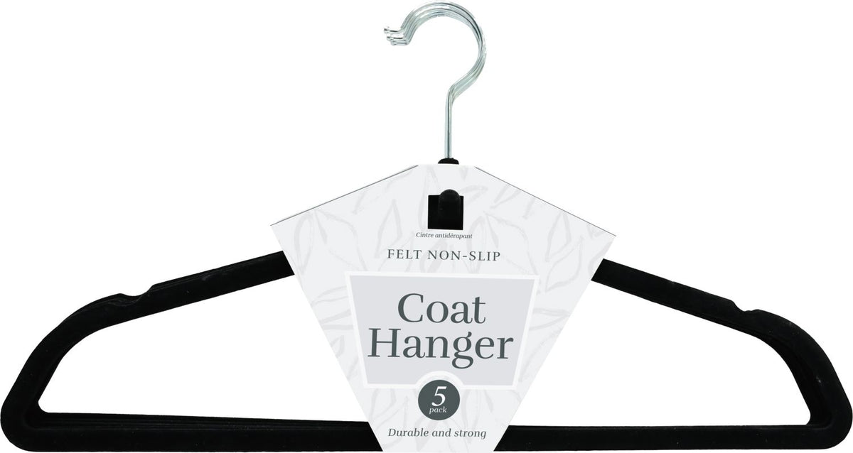 Felt Non-Slip Hangers 5-Pack - Velvet Touch