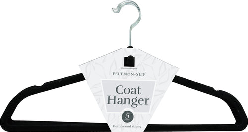 Felt Non-Slip Hangers 5-Pack - Velvet Touch