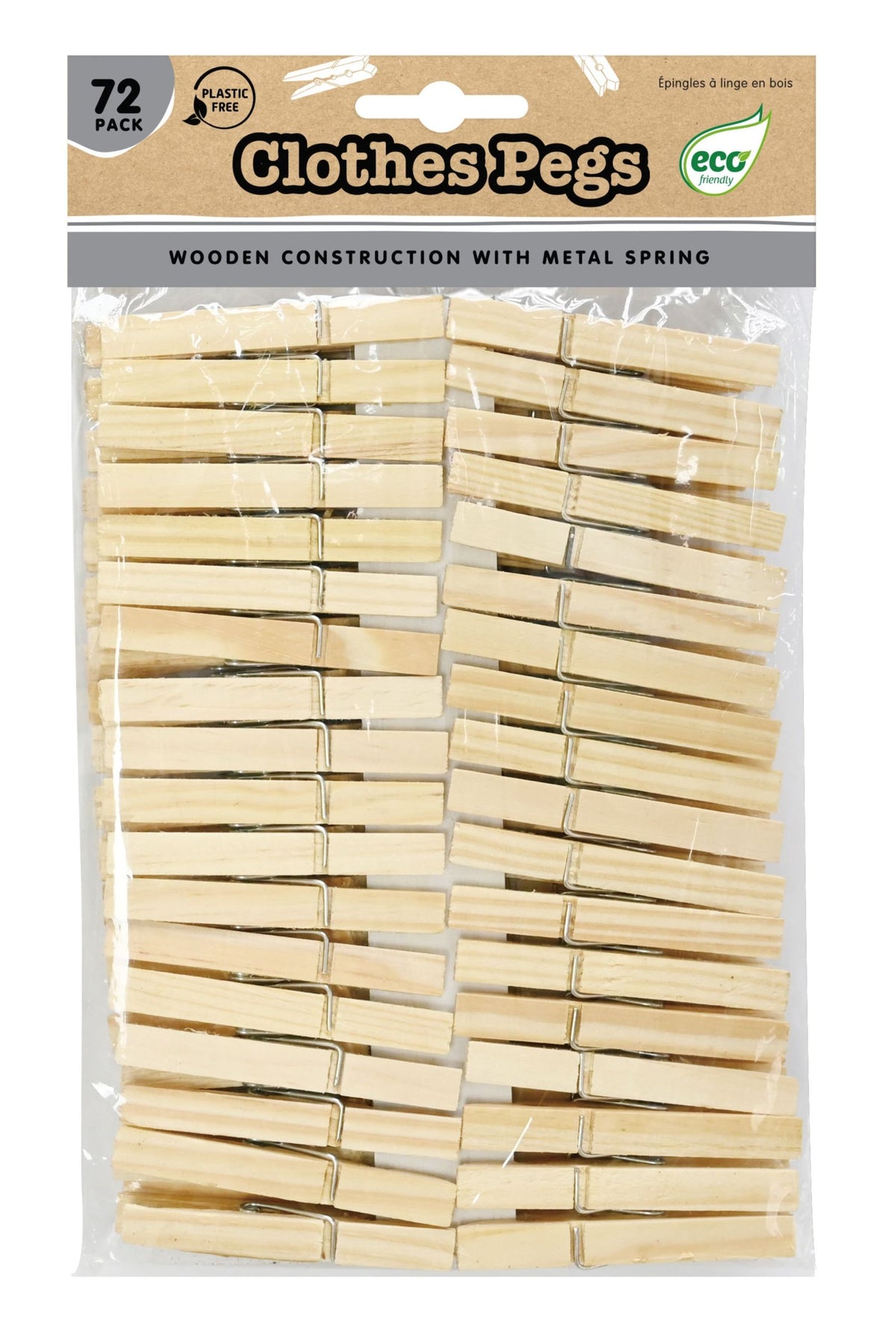 Laundry Pegs 72-Pack - Bulk Value Set