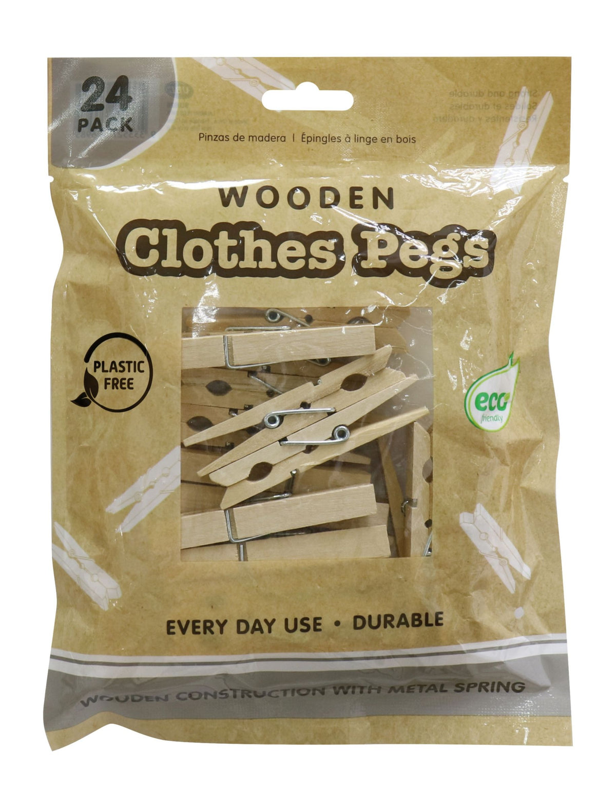 Laundry Pegs 24-Pack - Clothes Pins