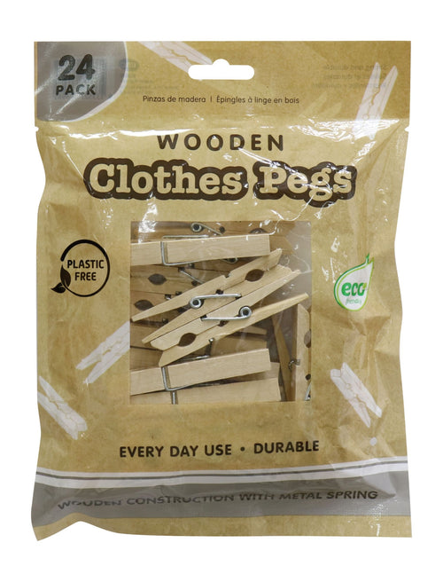 Laundry Pegs 24-Pack - Clothes Pins