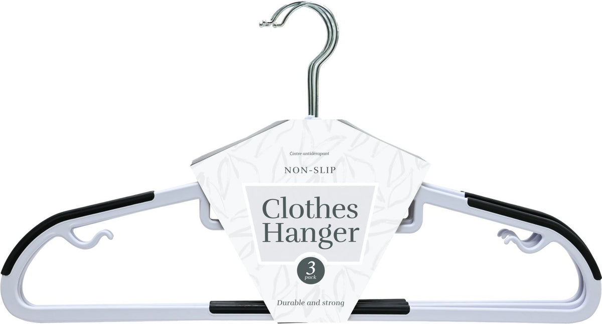 Anti-Slip Coat Hangers 45cm 3-Pack - 2 Assorted