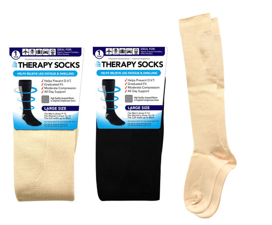 Therapy Socks Adults Medium/Large 1 Pair 2 Colours
