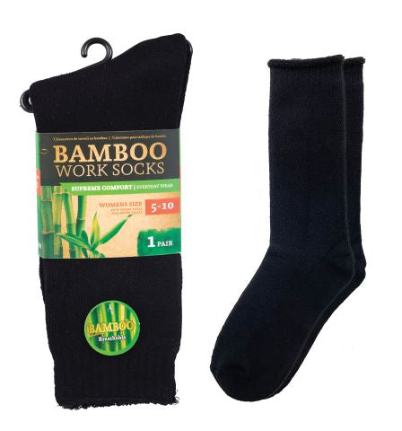 Bamboo Work Socks Ladies 5-10 1 Pair