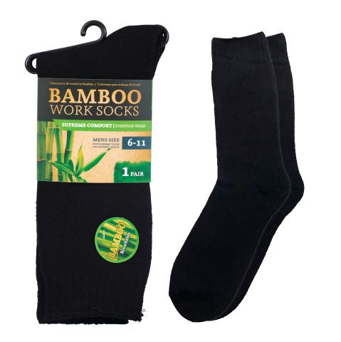 Bamboo Work Socks Mens 6-11 1 Pair
