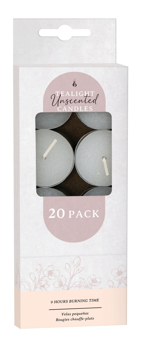 Tea Light Candles 14g 20-Pack - Unscented