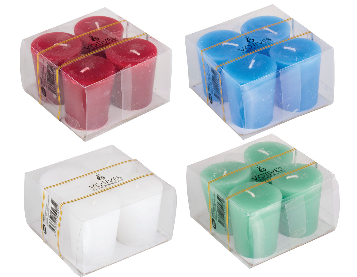 Votive Scented Candles 4-Pack - 4 Assorted Scents