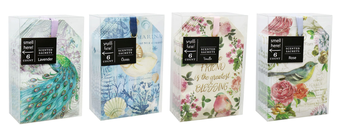 Scented Sachets 6-Pack - 4 Assorted Fragrances