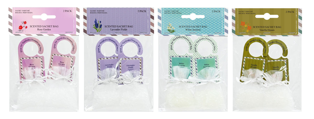 Scented Sachet Bags 15g 2-Pack - 4 Assorted