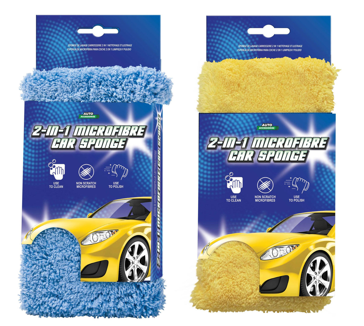 Microfiber Car Wash Sponge - Scratch-Free