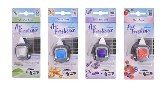 Car Vent Air Freshener 4 Assorted Scents 2mL