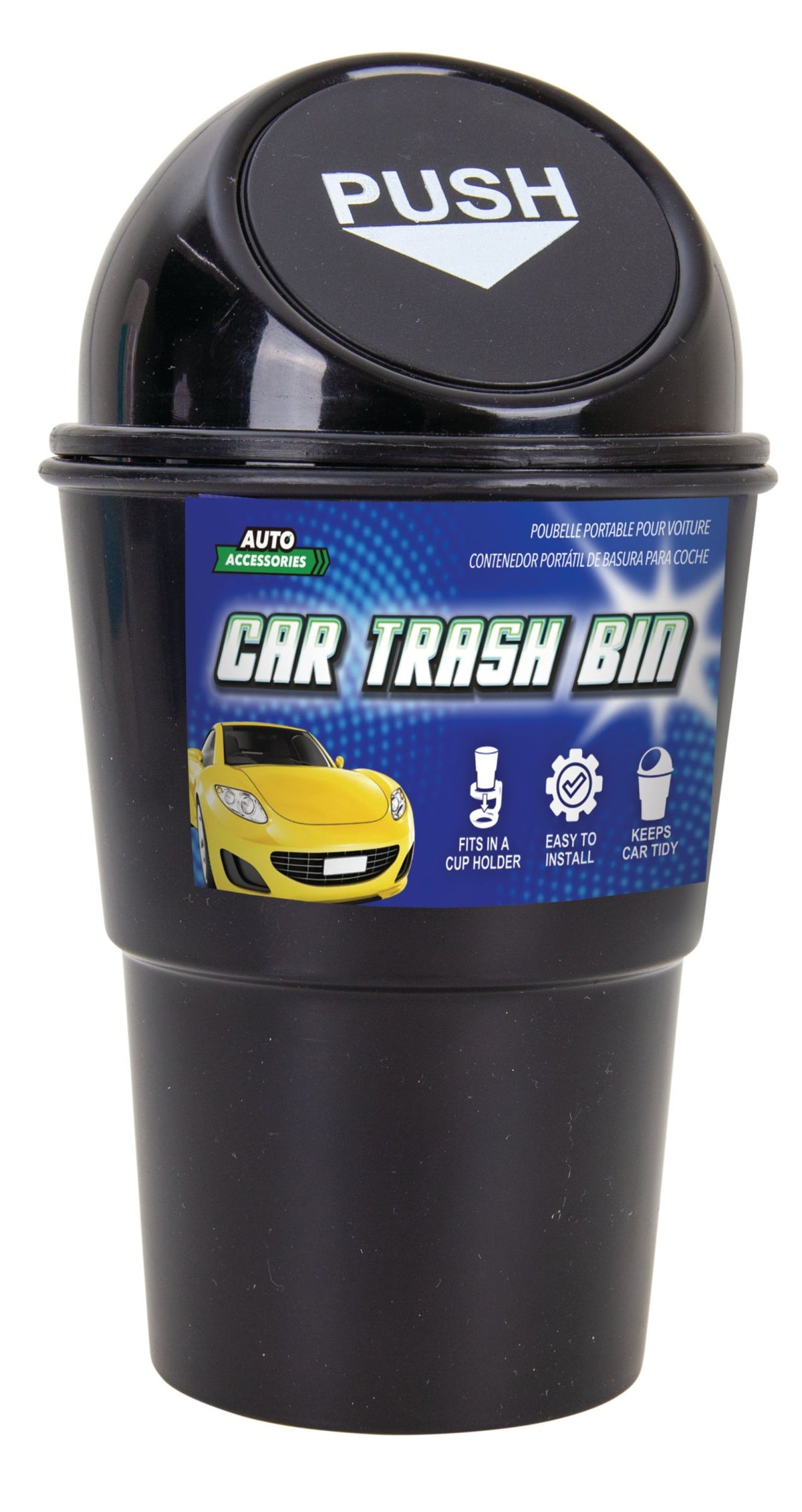Portable Car Trash Bin 17.5x9.5x9.5cm - Compact