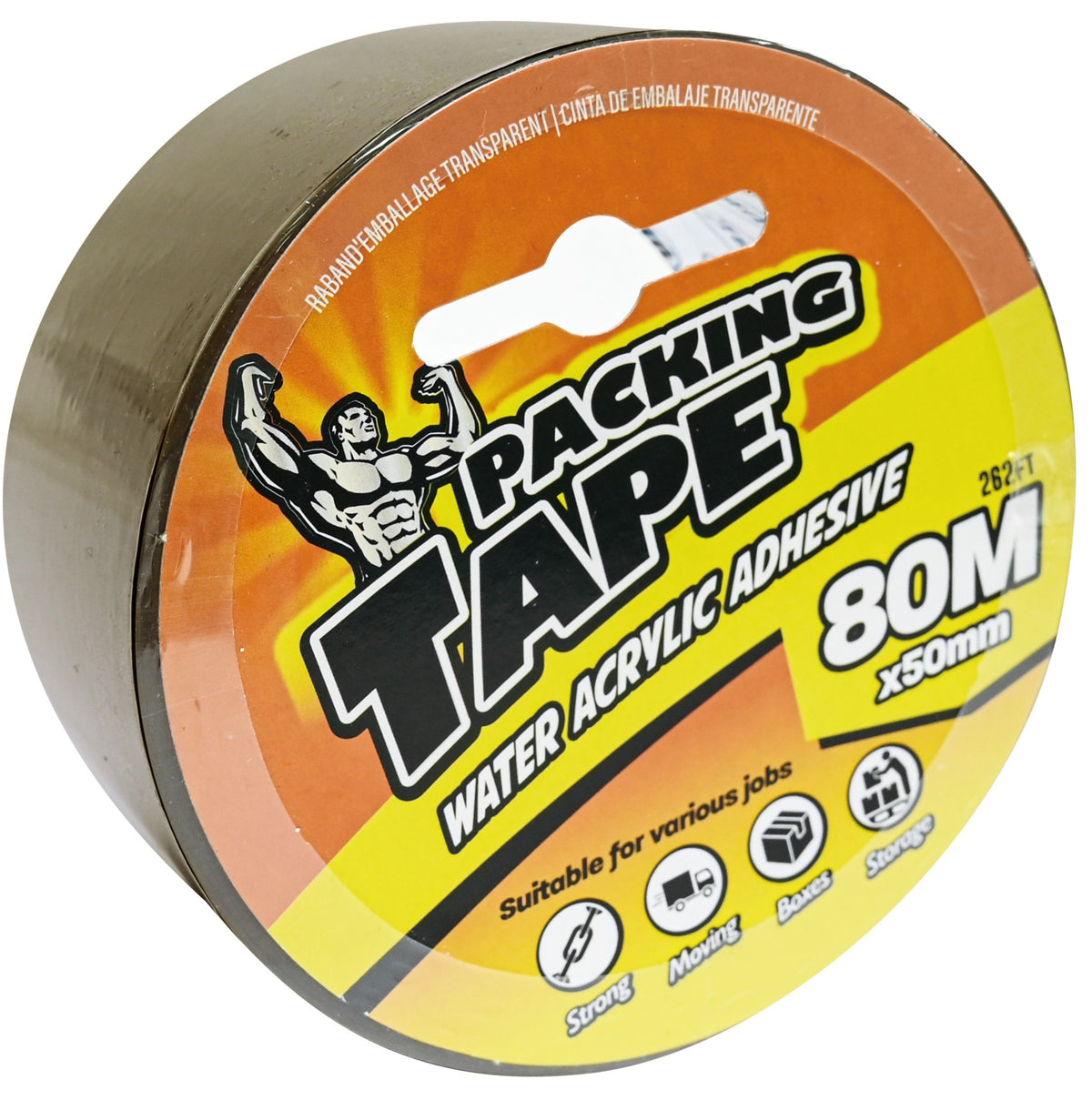 Packing Tape 80m x 50mm - Clear & Tan 2 Pack