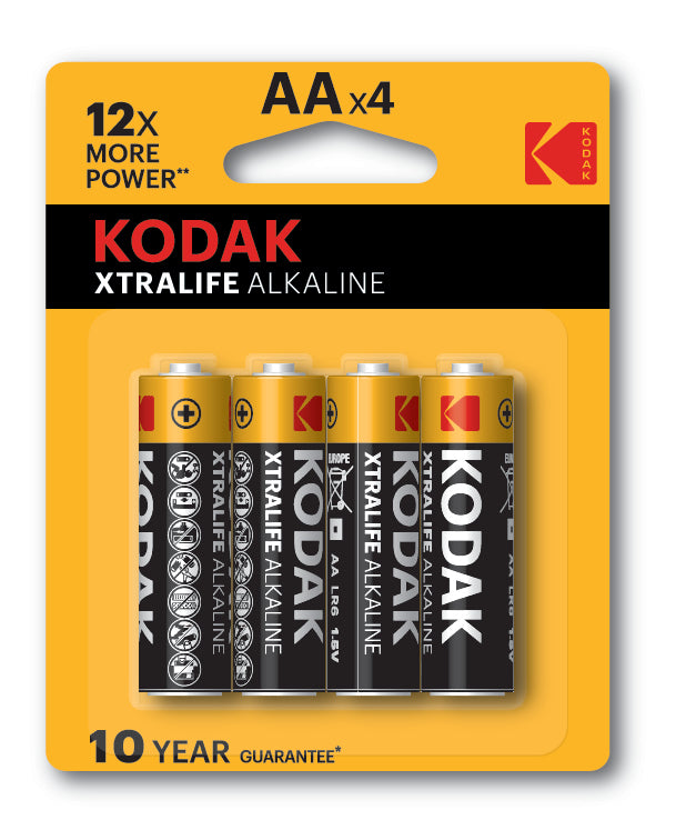 Kodak AA Alkaline Batteries 4-Pack