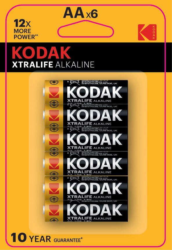 Kodak AA Alkaline Batteries 6-Pack