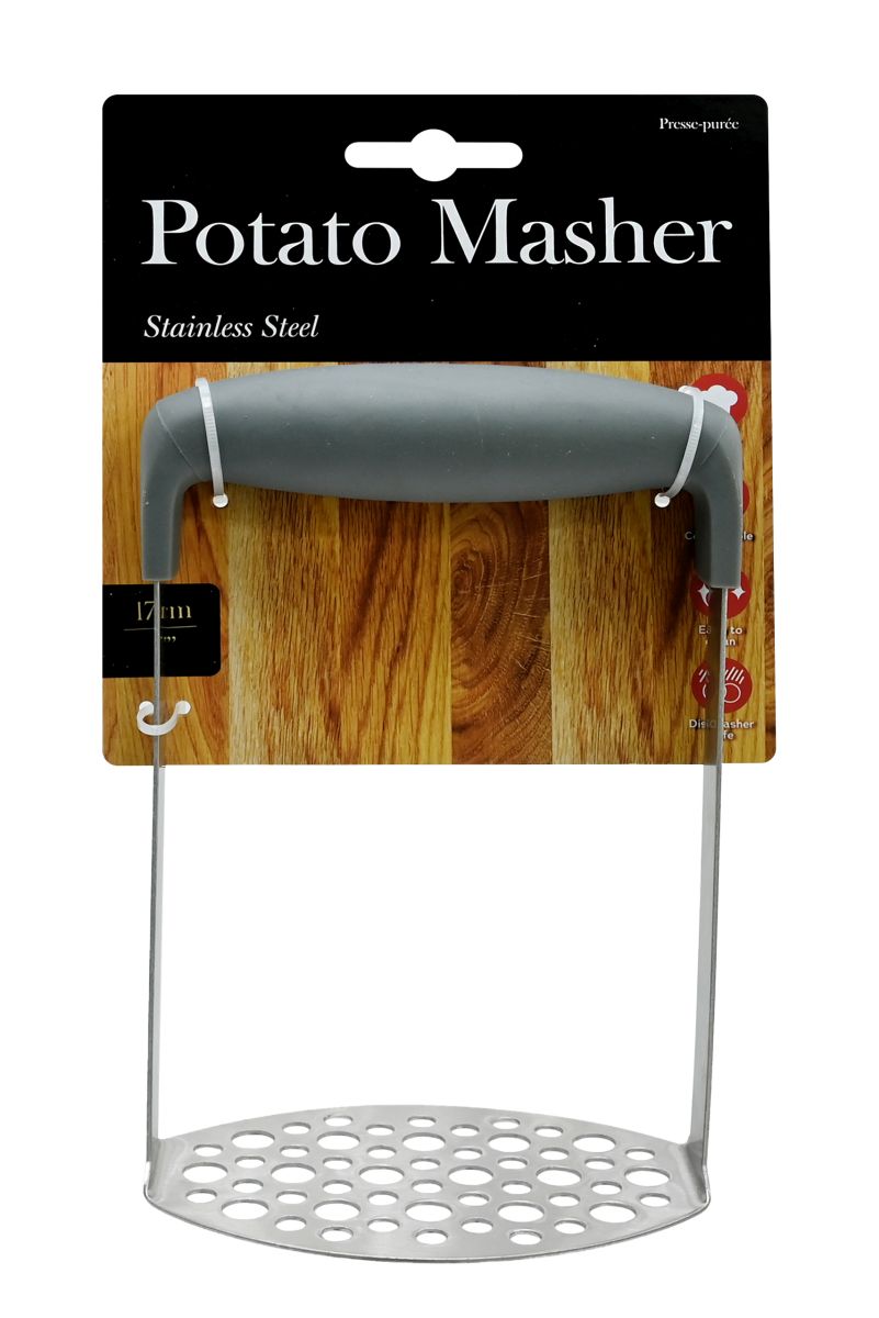 Potato Masher Stainless Steel Heavy Duty 17cm
