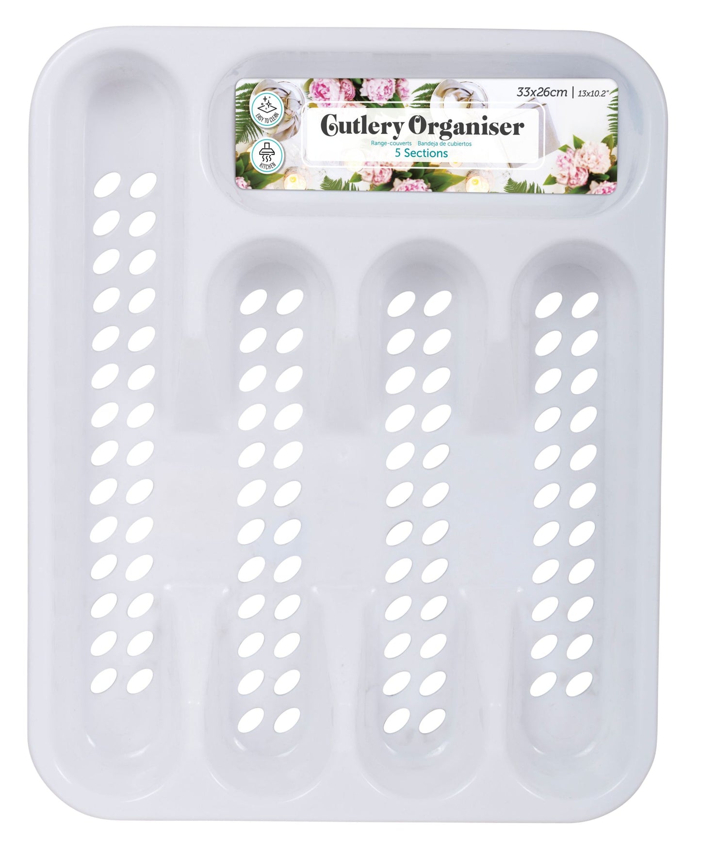 Cutlery Organiser 5 Sections 33 x 26cm