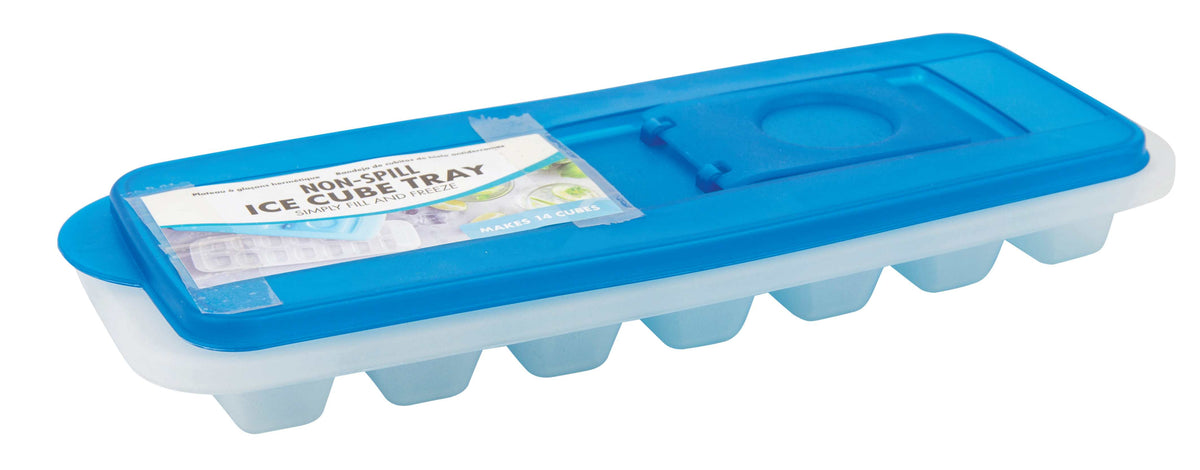 Non-Spill Ice Cube Tray with Lid - Stackable