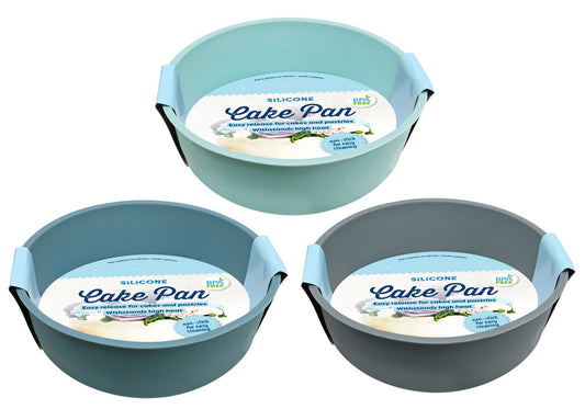 Cake Pan Silicone Round 18cm 3 Assorted Colours