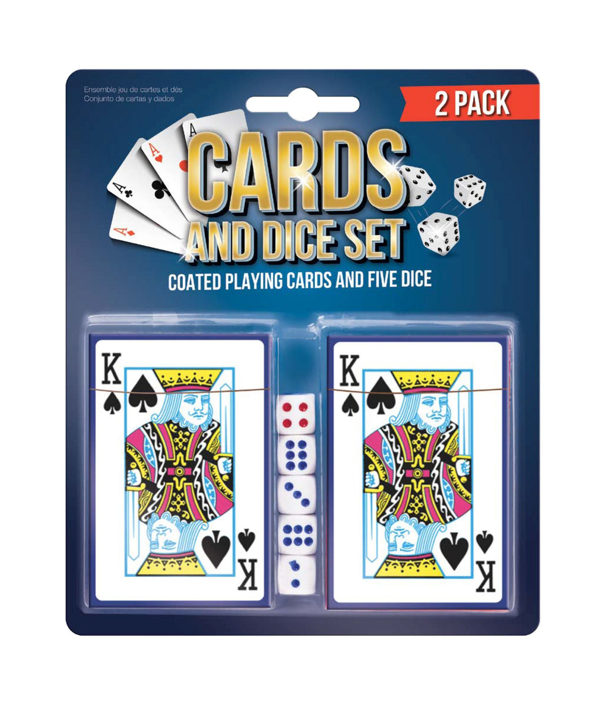 2 Card Decks & 4 Dice Playing Set - Game Night