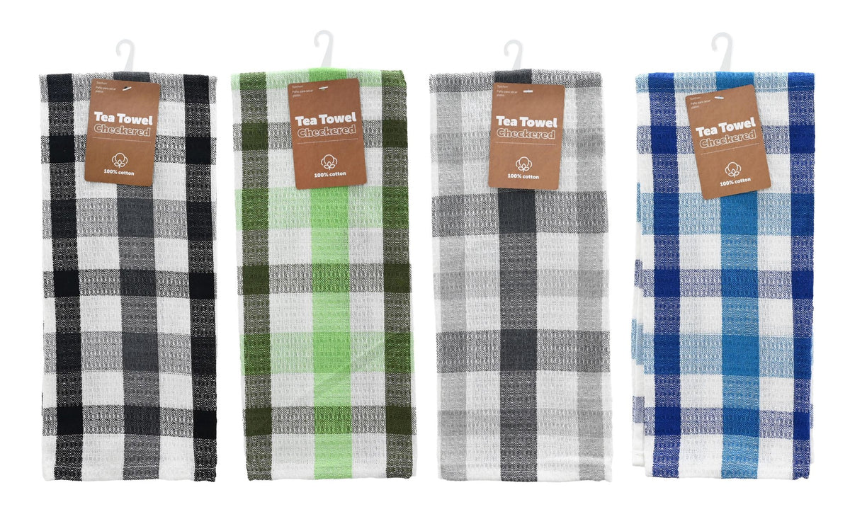 Check Tea Towel 43x68cm - 4 Assorted Colors