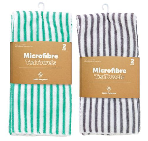 Microfiber Tea Towels 40x60cm - 2 Pack, 2 Colors