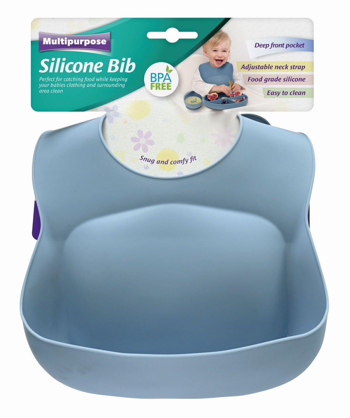 Silicone Baby Bib 23x3x29cm - Waterproof