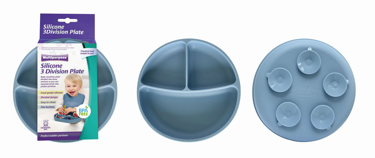 Baby Divided Suction Plate 19x3cm - Silicone