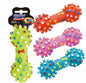 Dog Squeaky Dumbbell Toy 17cm 4 Assorted Colours