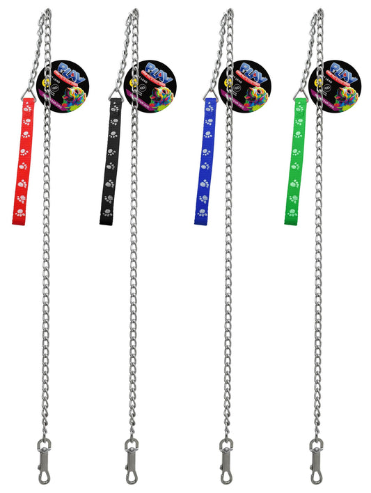 Dog Lead Metal Chain 1.2m 4 Assorted Colours
