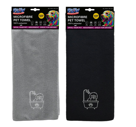 Microfibre Pet Towel 92 x 46cm 2 Assorted Colours