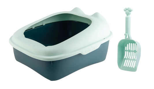 Cat Litter Tray with Scoop 51 x 41 x 26cm