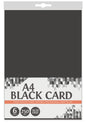 Black Card A4 250gsm 6 Sheets