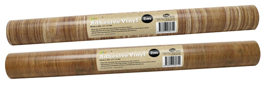 Adhesive Vinyl Wood Grain 45cm x 2m 2 Assorted
