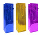 Gift Bag Holograph 10 x 33cm Bottle 3 Assorted Colours