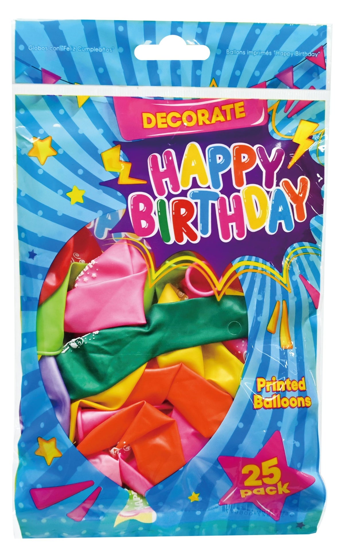 Happy Birthday Printed Balloons 25-Pack