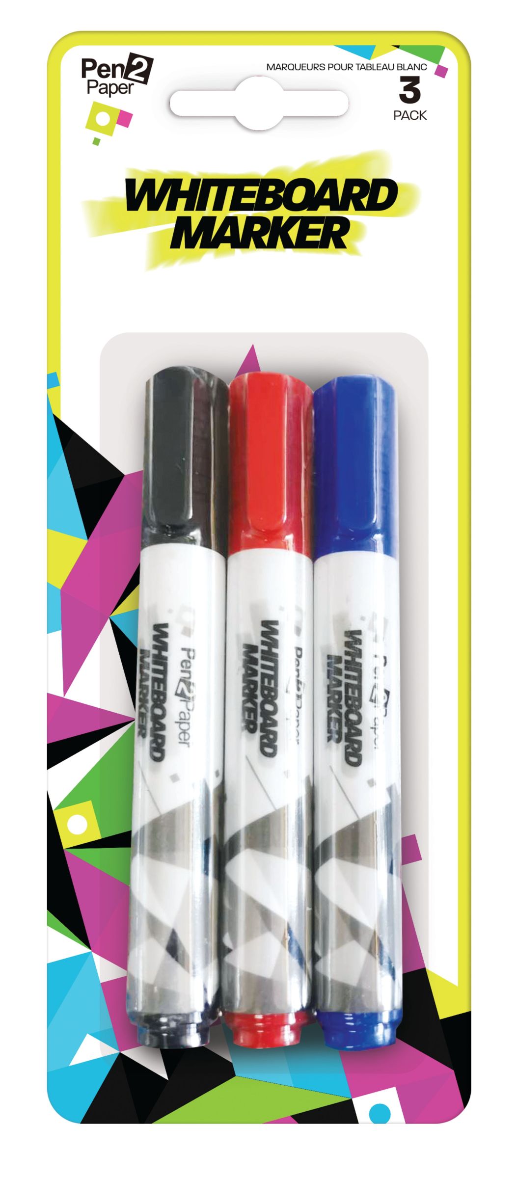Whiteboard Markers 3 Pack Assorted Colours