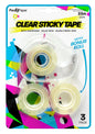 Sticky Tape with Dispenser 33m Roll 3 Pack