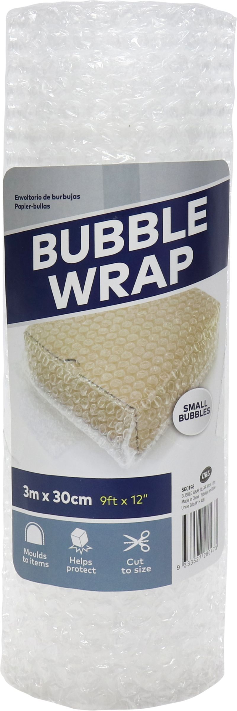 Bubble Wrap Roll 3m x 30cm - Protective Packaging