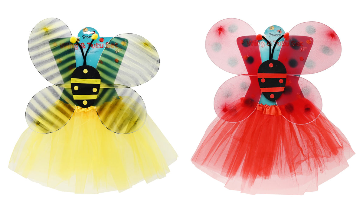 Lady Bug & Honeybee Wing & Tutu Set 2 Assorted