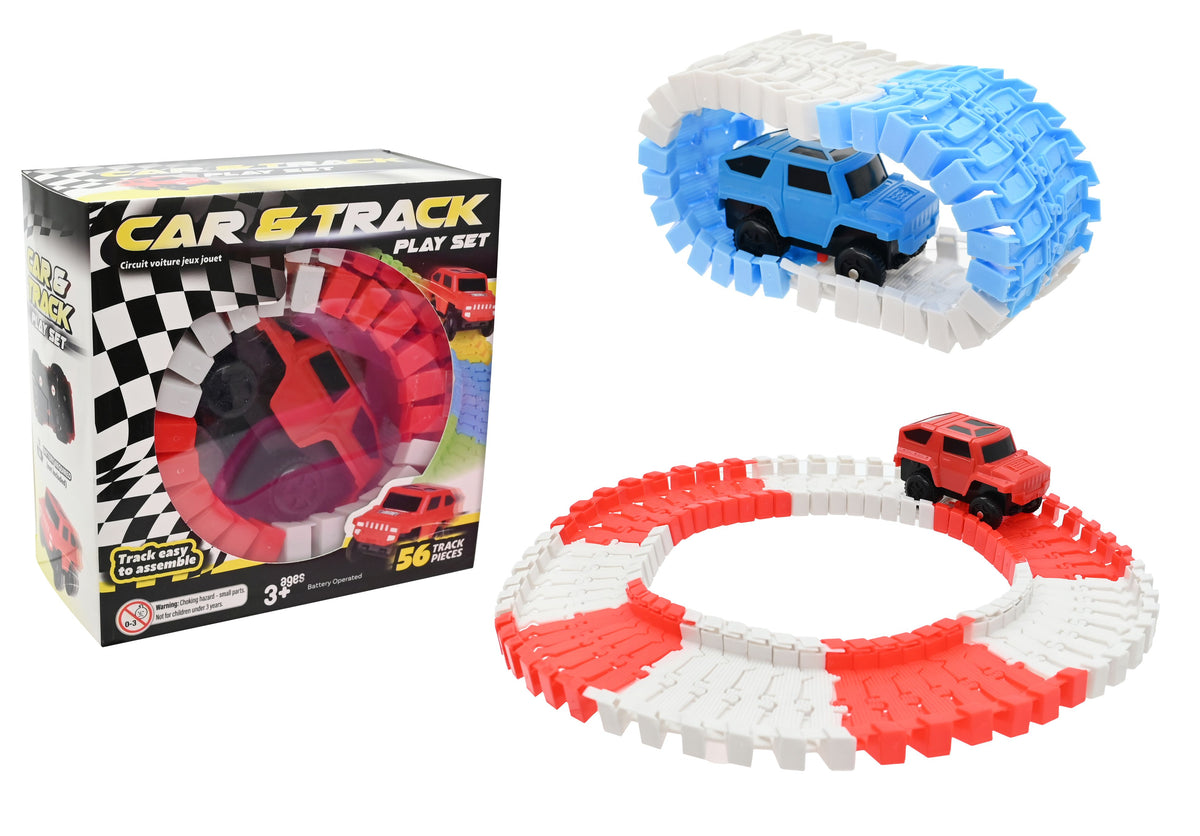 Race Track with Car Battery Operated 56pcs 2 Asstd